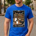 The Teacher Ghost Book Reading Books Lover Halloween Men's Casual T-Shirt Royal Blue