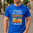 Teacher Halloween Pre-K Teacher Kindergarten Cutest Pumpkins Men's Casual T-Shirt Royal Blue Teacher Halloween Pre-K Teacher Kindergarten Cutest Pumpkins Men's Casual T-Shirt Royal Blue