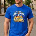 Teacher Halloween School Bus Driver Cute Ghost Witch Party Men's Casual T-Shirt Royal Blue Teacher Halloween School Bus Driver Cute Ghost Witch Party Men's Casual T-Shirt Royal Blue