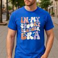 Teacher Halloween In My Spooky Teacher Era Retro Groovy Men's Casual T-Shirt Royal Blue Teacher Halloween In My Spooky Teacher Era Retro Groovy Men's Casual T-Shirt Royal Blue