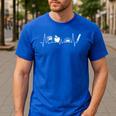 Teacher Heartbeat Red For Ed Men Women Men's Casual T-Shirt Royal Blue Teacher Heartbeat Red For Ed Men Women Men's Casual T-Shirt Royal Blue