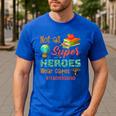 Teacher Not All Superheroes Wear Capes Teacher Squad Men's Casual T-Shirt Royal Blue Teacher Not All Superheroes Wear Capes Teacher Squad Men's Casual T-Shirt Royal Blue