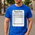 Teacher Nutrition Facts Teachers Nutritional Fact Men's Casual T-Shirt Royal Blue Teacher Nutrition Facts Teachers Nutritional Fact Men's Casual T-Shirt Royal Blue