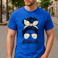 Teacher Para Life Tee Paraprofessional Cute Messy Bun Men's Casual T-Shirt Royal Blue Teacher Para Life Tee Paraprofessional Cute Messy Bun Men's Casual T-Shirt Royal Blue