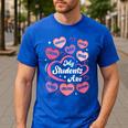 Teacher Positive Affirmations Candy Heart Valentine's Day Men's Casual T-Shirt Royal Blue Teacher Positive Affirmations Candy Heart Valentine's Day Men's Casual T-Shirt Royal Blue