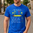 Teacher Power Of Yet Cant Do This Inspirational Women Men Men's Casual T-Shirt Royal Blue