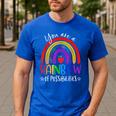 Teacher You Are a Rainbow Of Possibilities Funny Men's Casual T-Shirt Royal Blue