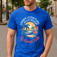 Teacher Retirement Shirts 2026 Goodbye Lesson Hello Freedom Men's Casual T-Shirt Royal Blue