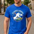 Teacher-Saurus Dinosaur Teacher Design T-Rex Design Men's Casual T-Shirt Royal Blue Teacher-Saurus Dinosaur Teacher Design T-Rex Design Men's Casual T-Shirt Royal Blue