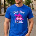 Teacher Shark Female Teacher Men's Casual T-Shirt Royal Blue Teacher Shark Female Teacher Men's Casual T-Shirt Royal Blue