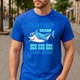 Teacher Shark Do Your Work Men's Casual T-Shirt Royal Blue