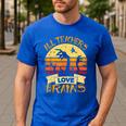 Teacher Shirt All Teachers Love Brains Halloween Men Women Men's Casual T-Shirt Royal Blue