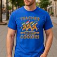 Teacher Of Smart Cookies Gingerbread Christmas Teacher Men's Casual T-Shirt Royal Blue Teacher Of Smart Cookies Gingerbread Christmas Teacher Men's Casual T-Shirt Royal Blue