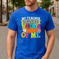 My Teacher Survived 100 Days Of Me 100th Day Of School Kids Men's Casual T-Shirt Royal Blue My Teacher Survived 100 Days Of Me 100th Day Of School Kids Men's Casual T-Shirt Royal Blue