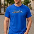 Teacher Teaching Camouflage Vintage Inspired Distressed Camo For Men Women Men's Casual T-Shirt Royal Blue Teacher Teaching Camouflage Vintage Inspired Distressed Camo For Men Women Men's Casual T-Shirt Royal Blue