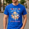 Teacher Teaching I Love My Job For All The Little Reasons Men's Casual T-Shirt Royal Blue