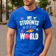 Teacher Tee My Students Are Out Of This World Space Men's Casual T-Shirt Royal Blue Teacher Tee My Students Are Out Of This World Space Men's Casual T-Shirt Royal Blue