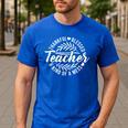 Teacher Thankful Blessed & Kind Of A Mess Hearts Cute Men's Casual T-Shirt Royal Blue Teacher Thankful Blessed & Kind Of A Mess Hearts Cute Men's Casual T-Shirt Royal Blue