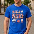 Teacher Thanksgiving Shirt Women One Thankful Teacher Fall Men's Casual T-Shirt Royal Blue