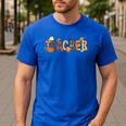 Teacher Thanksgiving Women Autumn Fall Halloween Pumpkin Tee Men's Casual T-Shirt Royal Blue Teacher Thanksgiving Women Autumn Fall Halloween Pumpkin Tee Men's Casual T-Shirt Royal Blue