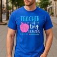 Teacher Of Tiny Humans Preschool Pre K Kindergarten Teacher Men's Casual T-Shirt Royal Blue Teacher Of Tiny Humans Preschool Pre K Kindergarten Teacher Men's Casual T-Shirt Royal Blue
