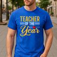 Teacher Of The Year Men Women Teachers Men's Casual T-Shirt Royal Blue