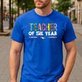 Teacher Of The Year Party Teacher Appreciation Men's Casual T-Shirt Royal Blue Teacher Of The Year Party Teacher Appreciation Men's Casual T-Shirt Royal Blue