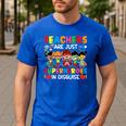 Teachers Are Just Superheroes In Disguise Back To School Men's Casual T-Shirt Royal Blue