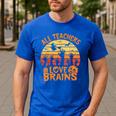 All Teachers Love Brains Teachers Halloween Teacher Men's Casual T-Shirt Royal Blue All Teachers Love Brains Teachers Halloween Teacher Men's Casual T-Shirt Royal Blue