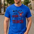 Teachers Oh What Fun It Is To Teach Cute Red Plaid Reindeer Men's Casual T-Shirt Royal Blue Teachers Oh What Fun It Is To Teach Cute Red Plaid Reindeer Men's Casual T-Shirt Royal Blue