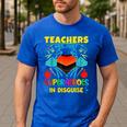 Teachers Are Superheroes – Fun Appreciation Men's Casual T-Shirt Royal Blue