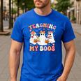Teaching My Boos Cute Spooky Ghost Teacher Halloween Women Men's Casual T-Shirt Royal Blue Teaching My Boos Cute Spooky Ghost Teacher Halloween Women Men's Casual T-Shirt Royal Blue