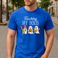 Teaching My Boos Ghost Teacher Halloween Spooky Educator Men's Casual T-Shirt Royal Blue