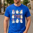 Teaching My Boos Teacher Cute Ghost Groovy Teacher Halloween Men's Casual T-Shirt Royal Blue Teaching My Boos Teacher Cute Ghost Groovy Teacher Halloween Men's Casual T-Shirt Royal Blue