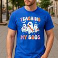 Teaching My Boos Teacher Cute Ghost Teacher Halloween Men's Casual T-Shirt Royal Blue Teaching My Boos Teacher Cute Ghost Teacher Halloween Men's Casual T-Shirt Royal Blue