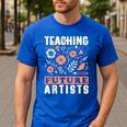 Teaching Future Artists For Art Teachers And Lovers For Men Women Girls Kids Men's Casual T-Shirt Royal Blue