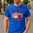 Teaching Is My Jam Cute Strawberry For Women Teachers Men's Casual T-Shirt Royal Blue