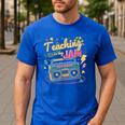 Teaching Is My Jam Groovy Retro Teacher Back To School Men's Casual T-Shirt Royal Blue Teaching Is My Jam Groovy Retro Teacher Back To School Men's Casual T-Shirt Royal Blue