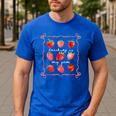 Teaching Is My Jam Strawberry Kinder Team Teacher Men's Casual T-Shirt Royal Blue Teaching Is My Jam Strawberry Kinder Team Teacher Men's Casual T-Shirt Royal Blue