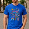 Teaching Kids About Jesus Is The Best Job Ever Bible Teacher Men's Casual T-Shirt Royal Blue Teaching Kids About Jesus Is The Best Job Ever Bible Teacher Men's Casual T-Shirt Royal Blue
