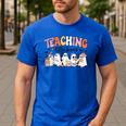 Teaching My Little Boos Teacher Ghost Teacher Halloween For Men Women Kids Men's Casual T-Shirt Royal Blue