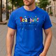 Teaching Is My Ministry God Christian Teacher Back To School Men's Casual T-Shirt Royal Blue Teaching Is My Ministry God Christian Teacher Back To School Men's Casual T-Shirt Royal Blue