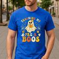 Teaching My Pre-K Boos Crew Teachers Halloween Ghost Men's Casual T-Shirt Royal Blue Teaching My Pre-K Boos Crew Teachers Halloween Ghost Men's Casual T-Shirt Royal Blue