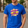 Teaching Is My Superpower Retro Comic Super Teacher Men's Casual T-Shirt Royal Blue Teaching Is My Superpower Retro Comic Super Teacher Men's Casual T-Shirt Royal Blue