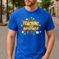 Teaching Is My Superpower Retro Comic Teacher Men's Casual T-Shirt Royal Blue Teaching Is My Superpower Retro Comic Teacher Men's Casual T-Shirt Royal Blue