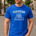 Teaching Tiny Disciples Christian Bible Verse Teacher Men's Casual T-Shirt Royal Blue Teaching Tiny Disciples Christian Bible Verse Teacher Men's Casual T-Shirt Royal Blue