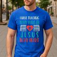 Teaching In My Veins Jesus In My Heart God Christian Teacher Men's Casual T-Shirt Royal Blue Teaching In My Veins Jesus In My Heart God Christian Teacher Men's Casual T-Shirt Royal Blue