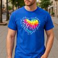 Teaching Is a Work Of Heart Tie Dye Hippie For Teacher For Men Women Girls Kids Men's Casual T-Shirt Royal Blue Teaching Is a Work Of Heart Tie Dye Hippie For Teacher For Men Women Girls Kids Men's Casual T-Shirt Royal Blue