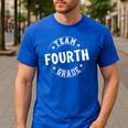 Team Fourth Grade Teacher Student Back To School 4th Grade Men's Casual T-Shirt Royal Blue Team Fourth Grade Teacher Student Back To School 4th Grade Men's Casual T-Shirt Royal Blue