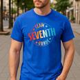 Team Seventh Grade Teacher Student Back To School 7th Grade Men's Casual T-Shirt Royal Blue